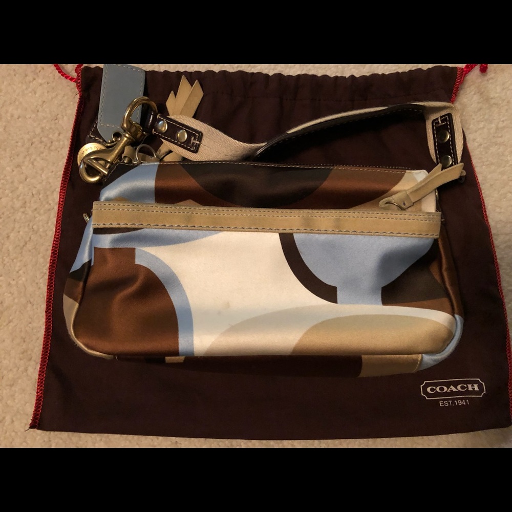 Rare Coach Silk Shoulder Bag